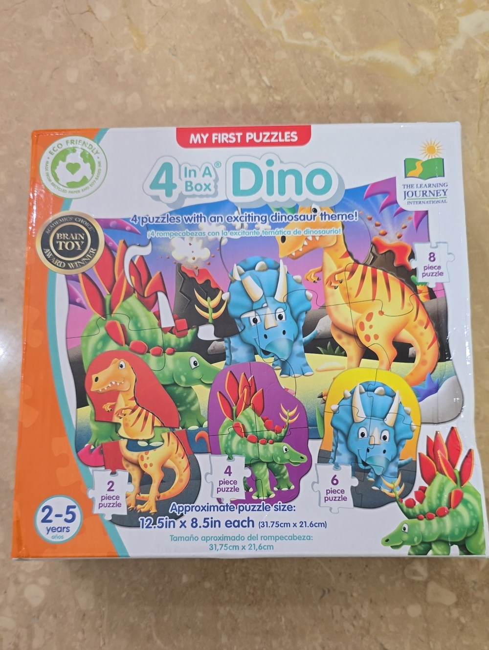 The Learning Journey My First Puzzles - Dino Set (Blue, Green, Orange)